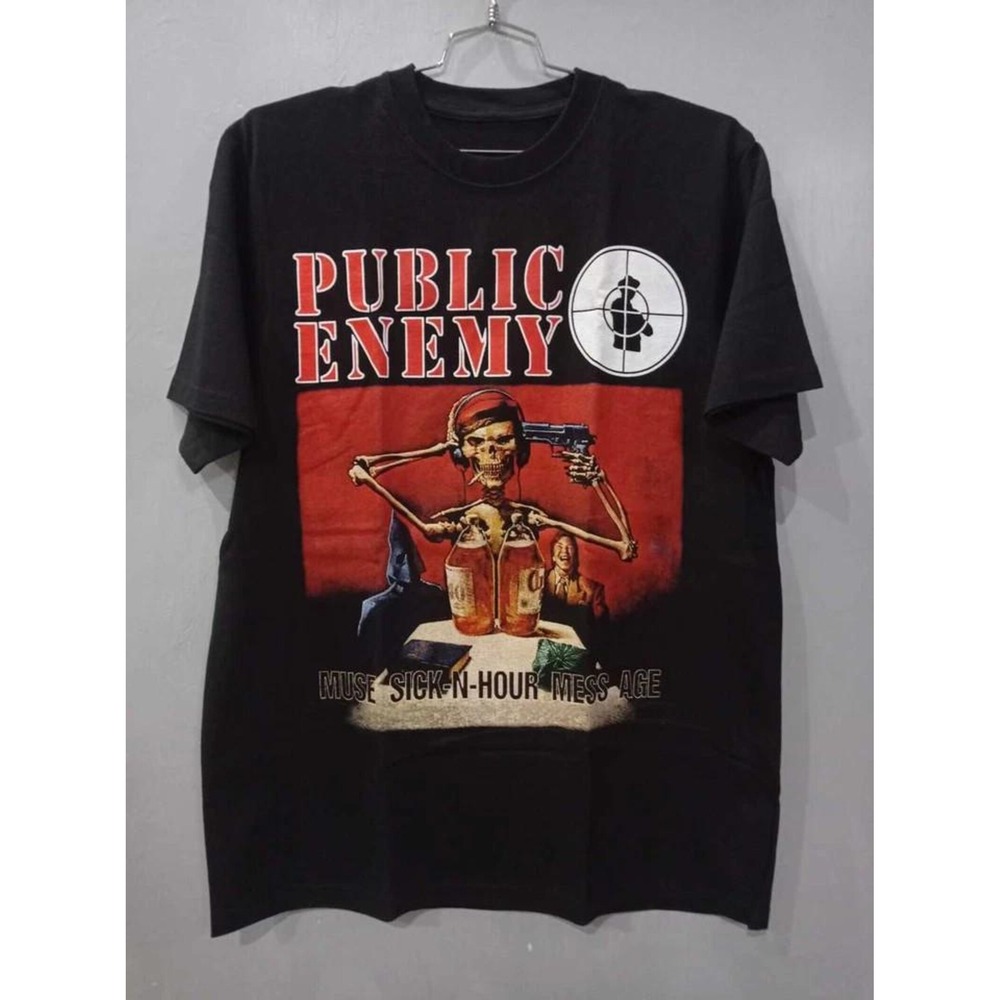 s Black The Public Skull Enemy Muse Sick- N 21-Hour Mess-Age Shirt